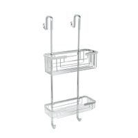 Полка для душевой кабины Fixsen прямая двухэтажная хром латунь FX-854-2 — фото 1, Полки для ванной и душа