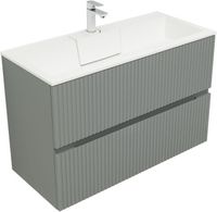 Тумба с раковиной Aquanet Джейн 100 цв.мисти грин (раковина Фортуна) арт-00332517 — фото 1, Тумбы с раковиной