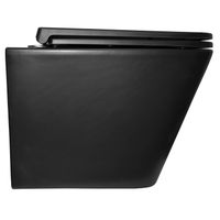 Унитаз подвесной Azario Teramo 490х345х355 безободковый, слив скрытое торнадо, быстросъемное сиденье микролифт, черный матовый арт-AZ-0052-UQ3MB — фото 10, Подвесные унитазы