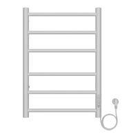 Полотенцесушитель электрический AZARIO PARMA 400/600 6 секций, диммер справа, белый арт-AZ10846W — фото 1, Электрические полотенцесушители