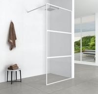 Душевая перегородка Aquanet 120x200 профиль белый, прозрачное стекло арт-SW-1200WT — фото 2, Душевые перегородки