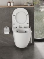 Orange Унитаз подвесной безободковый белый с инсталляцией, микролифт, кнопка смыва белая арт-CI07-100W+APB288 — фото 8, Комплекты унитаз + инсталляция