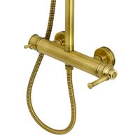 ERMITAGE MINI Душевой настенный гарнитур с верхним душем d 200 мм.(шланг, ручной душ), бронза 31482 — фото 2, Душевые гарнитуры