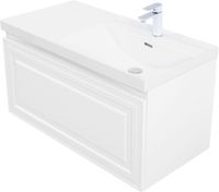 Тумба с раковиной Aquanet Агата 100 L 1 ящ. цв. белый сатин 00365934 — фото 5, Тумбы с раковиной