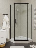Ограждение VIVA90B N душевое Ceruttispa без поддона (90x90x195) — фото 378, Прямоугольные душевые уголки