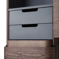 Sensation, Шкаф-колонна, подвесной, правый, 40 см, двери, орех, текстурированная, шт арт-M30CHR0406NF — фото 3, Пеналы для ванной комнаты