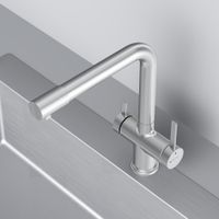 Товар: F8F05711 Func, смеситель для кухни с L-изливом с каналом для питьевой воды, сатин - фото 7 F8F05711 Func, смеситель для кухни с L-изливом с каналом для питьевой воды, сатин — фото 7, Смесители для кухни