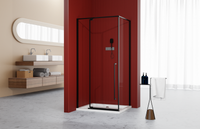 Ограждение душевое ESBANO ESA-108PS-B Размер: 100 х 80 х 195 арт-ESOGA108PSB — фото 1, Прямоугольные душевые уголки