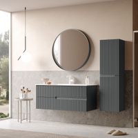 Пенал ORKA Moonlight 40 антрацит матовый, универсальный 3001322 — фото 2, Пеналы для ванной комнаты