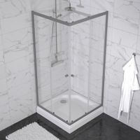 ДО "Вента-Графит" 90х90, квадрат, низ. подд. (2 места+сифонD90мм) арт-Щ0000076257 — фото 3, Квадратные душевые уголки