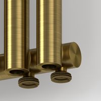 Отопительный радиатор Сунержа Эстет-0 EU50 правый 500х225 5 секций Состаренная латунь арт-051-0321-5005 — фото 1, Радиаторы отопления