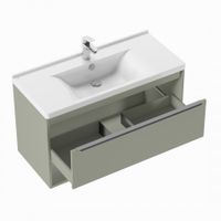 Товар: Тумба-умывальник ХОУП 100, 1 ящ., подвесная, хаки (под раковину МИРАНДА 100) 1A287401HP9D0 - фото 4 Тумба-умывальник ХОУП 100, 1 ящ., подвесная, хаки (под раковину МИРАНДА 100) 1A287401HP9D0 — фото 4, Тумбы под раковину