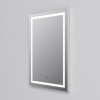 Универсальное зеркало настенное с контурной LED-подсветкой, 50 см арт-M91AMOX0501WG — фото 4, Зеркала в ванную комнату