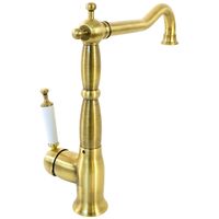 Товар: CUCINA OXFORD См-ль д/кухни моноком., ручка белая/бронза арт-18195 - фото 4 CUCINA OXFORD См-ль д/кухни моноком., ручка белая/бронза арт-18195 — фото 4, Смесители для кухни