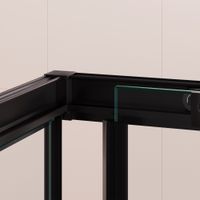 Душевой уголок RGW PA-245B 90x100, прямоугольный, профиль черный, стекло прозрачное/6 мм, арт-410824590-14 — фото 4, Прямоугольные душевые уголки