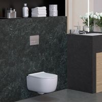 Унитаз BERGES подвесной EGO Real Rimless 49см, сиденье дюропласт Toma Slim SO, микролифт, быстросъем арт-082111RR — фото 2, Подвесные унитазы