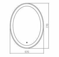 Зеркало GALAXY (570*770) с сенсорным выключателем арт-857770 — фото 1, Зеркала в ванную комнату
