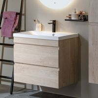 Тумба с раковиной Aquanet Нота new 75 цв.дуб светлый арт-00335881 — фото 1, Тумбы с раковиной