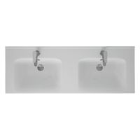 Раковина керамическая "Гармония-125 двойная" 641938 — фото 1, Раковины встраиваемые сверху