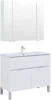 Товар: Мебель для ванной Aquanet Алвита New 100 1 ящик, 2 дверцы, белый матовый 00274184 - фото 1 Мебель для ванной Aquanet Алвита New 100 1 ящик, 2 дверцы, белый матовый 00274184 — фото 1, Комплекты мебели для ванной