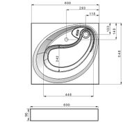 Товар: Раковина "ALVARO" 55 см на стиральную машину 1605501 - фото 2 Раковина "ALVARO" 55 см на стиральную машину 1605501 — фото 2, Раковины