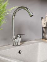 Товар: OneLife смеситель для кухни однорычажный полимерный, хром арт-P02-000cr - фото 8 OneLife смеситель для кухни однорычажный полимерный, хром арт-P02-000cr — фото 8, Смесители для кухни