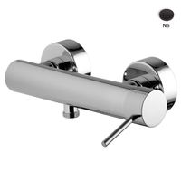 Смеситель для душа, Fima Carlo Frattini, Spillo Up, тип открывания воды-однорычажный, тип регулирования воды-керамический картридж, монтаж-настенный, отверстия для монтажа-2, цвет-черный матовый арт-F3035/1NS — фото 1, Смеситель для душа