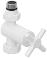 Вентиль Вентиль Сунержа прямой крест (G 1/2" НР х G 3/4" НГ) Белый арт-12-1409-1234 — фото 3, Комплектующие для полотенцесушителей