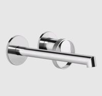 Смеситель для раковины, Gessi, Anello, тип открывания воды-однорычажный, тип регулирования воды-керамический картридж, монтаж-настенный встраиваемый, отверстия для монтажа-2, высота, мм-82, вынос излива, мм-175-205, тип излива-неподвижный, донный клапан-отсутствует, тип подводки-жесткая, стандарт подвода воды-1/2", внутренняя часть-необходимо заказать, цвет-хром арт-63383.031 — фото 2, Смесители для раковины