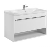 Тумба-умывальник ХОУП 100, 1 ящ., подвесная, белый матовый (под раковину МИРАНДА 100) 1A287401HP2B0 — фото 1, Тумбы под раковину