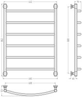 Товар: Полотенцесушитель водяной Сунержа Галант+ 800х600 Тёмный титан муар 15-0200-8060 - фото 2 Полотенцесушитель водяной Сунержа Галант+ 800х600 Тёмный титан муар 15-0200-8060 — фото 2, Водяные полотенцесушители