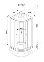 Ограждение VIVA90B N душевое Ceruttispa без поддона (90x90x195) — фото 140, Прямоугольные душевые уголки