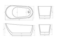 Ванна VIVA акриловая отдельностоящая Ceruttispa (1700x750x650) CT9127 — фото 6, Акриловые ванны