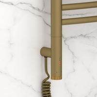 Полотенцесушитель электрический Сунержа Богема 3.1 выгнутая 600х500 МЭМ левый Матовое золото арт-032-6002-6050 — фото 2, Электрические полотенцесушители