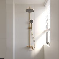 Душевая стойка FERRI, золото брашинг FE-110-G-C4 — фото 1, Душевые стойки