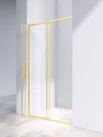 Душевая дверь Slim 8mm , брашированное золото, стекло прозрачное арт-VDP-4SL120CLG — фото 2, Распашные душевые двери