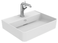 CREAVIT Раковина мебельная накладная БЕЛАЯ МАТОВАЯ арт-RB051-00MB42E-0000 — фото 1, Раковины накладные