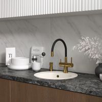 Смеситель Reflexion Lago RX9902GD для кухни с гибким изливом и подключением к фильтру, брашированное золото — фото 28, Смесители для кухни