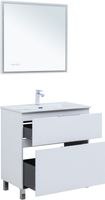 Тумба с раковиной Aquanet Алвита new 80 (Flat) напольная 2 ящ. цв. белый матовый арт-00345679 — фото 6, Тумбы с раковиной