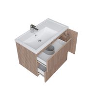 Тумба подвесная "ЮНИТ-80 см" с 2-я ящ. кадена вуд (ум. Фостер-80 Пр.) арт-208014 — фото 3, Тумбы под раковину