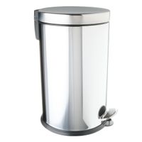 Ведро с крышкой 8 л FIXSEN хром (FX-34024A) FX-34024А — фото 1, Мусорные ведра