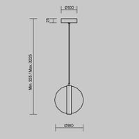 Подвесной светильник Maytoni MOD379PL-L6B3K — фото 2, Подвесные светильники