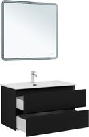 Тумба под раковину Aquanet Вега 2.0 90 черный 00337956 — фото 11, Тумбы под раковину