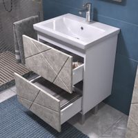 Тумба под раковину VIGO Geometry 60 напольная бетон арт-015 бетон — фото 3, Тумбы под раковину