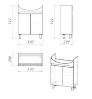 Товар: Тумба напольная "ПОЛО-60 см" (разобранный вид) дуб сонома/белая (ум.Уют-60) 106011-1 - фото 2 Тумба напольная "ПОЛО-60 см" (разобранный вид) дуб сонома/белая (ум.Уют-60) 106011-1 — фото 2, Тумбы под раковину
