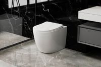 Унитаз ABBER Bequem AC1111T приставной белый, безободковый, смыв торнадо — фото 3, Напольные унитазы