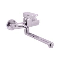 Смеситель Yukon настенный для раковины/умывальника с круглым изливом 200 мм, арт-YU101.5/23 — фото 1, Смесители для раковины