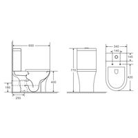 Унитаз-компакт Azario FRENTO 340x650х770 безободковый, в комплекте с бачком и сиденьем микролифт арт-AZ-2311 — фото 14, Напольные унитазы