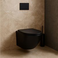 Унитаз подвесной Azario Grado 370х490х360 безободковый, слив "Скрытое Торнадо", с быстросъемным сидением микролифт, черный матовый арт-AZ-0046-UQ3-MB — фото 14, Подвесные унитазы