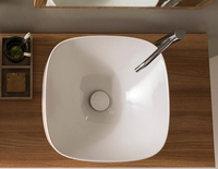 Товар: Раковина Scarabeo MOON накладная без перелива без отверстий цвет белый арт-5501 - фото 3 Раковина Scarabeo MOON накладная без перелива без отверстий цвет белый арт-5501 — фото 3, Раковины накладные